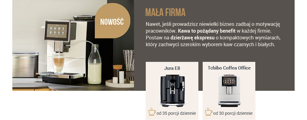 Nawet, jeśli prowadzisz niewielki biznes zadbaj o motywację pracowników. Kawa to pożądany benefit w każdej firmie.